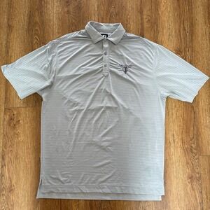 FJ FootJoy Robert Trent Jones Golf Trail Performance Polo Shirt Mens L Gray